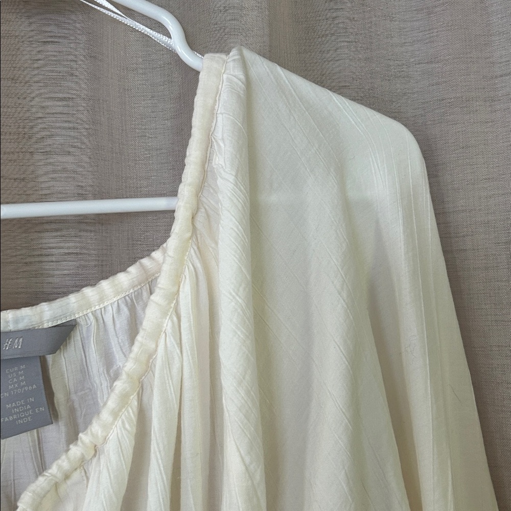 Tie neck peasant blouse, m-xl